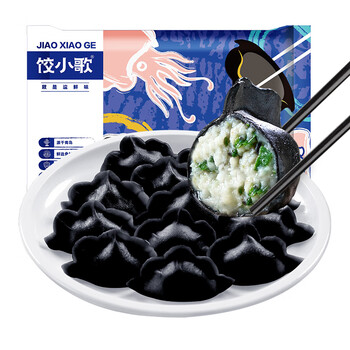 饺小歌海鲜水饺馄饨组合装 健康早餐夜宵 海鲜手工速冻饺子 生鲜速食 墨鱼水饺240g