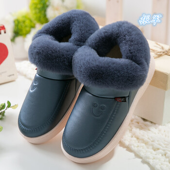 【京东优选】jeep男士高帮棉拖鞋冬季全包跟厚底室内加绒保暖家居家