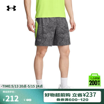 安德玛(UNDERARMOUR)春夏Launch Pro男子7英寸运动跑步短裤1378869 犀牛灰025 XL