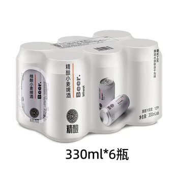 胖东来小麦啤酒 罐装瓶装精酿德式啤酒 正品超市代购 小麦啤酒330ml*6罐