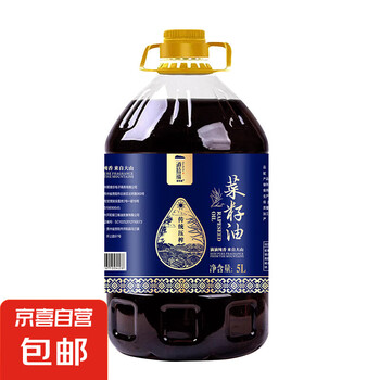 【京东快递】食用油 贵州非转压榨 放心品质 菜籽油 道拾福农家菜籽油5L