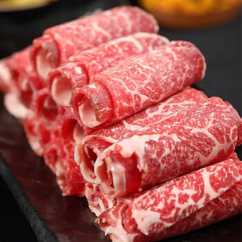 安格斯M5肥牛片谷饲原切肥牛卷新鲜雪花牛肉火锅菜品 安格斯M5牛肉卷  250g*1盒