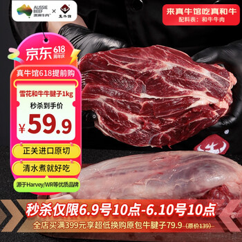真牛馆 zenew 澳洲谷饲和牛原切牛腱子肉1kg