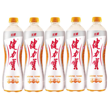 健力宝 橙蜜味无糖运动饮料碳酸饮料汽水补充电解质迷你瓶补水解渴 无糖橙蜜味560ml*5瓶