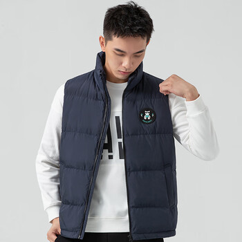 雪中飞羽绒服马甲男款外穿冬季新款立领轻薄时尚休闲轻便防风防寒保暖