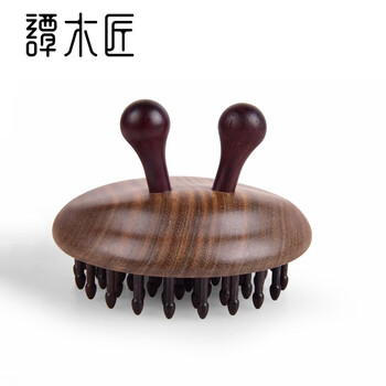 谭木匠蜗牛指环插齿护发梳女士护理经络按摩按摩梳礼盒梳节日礼物 原木色