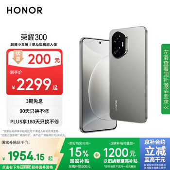 荣耀 HONOR 300 5G手机 12GB+256GB 苍山灰