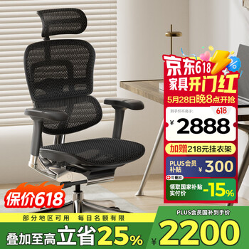 Ergonor保友金豪e 2代高端人体工学椅 电脑椅子 办公椅家用电竞椅老板椅 黑色美国网 整椅发货 送货上门