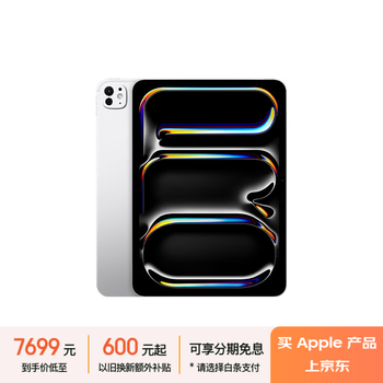 Apple/苹果【教育优惠】iPad Pro 11英寸 M4芯片 2024年新款平板电脑(256G WLAN版/MVV93CH/A)银色