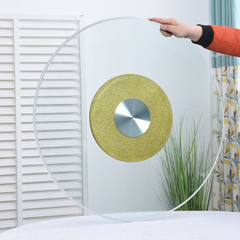 莎庭餐桌转盘钢化玻璃圆桌转盘底座饭桌餐桌玻璃转盘圆桌钢化玻璃家用