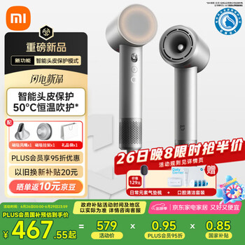 米家 MIJIA 小米高速吹风机 Pro 速干护发 家用负离子吹风筒 智能头皮保护  岩石灰