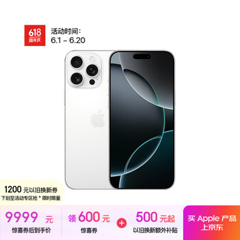 苹果 Apple iPhone 16 Pro Max 5G手机 512GB 白色钛金属