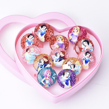 mays will 可爱儿童公主塑料戒指女童小孩指环饰品卡通生日节日礼物