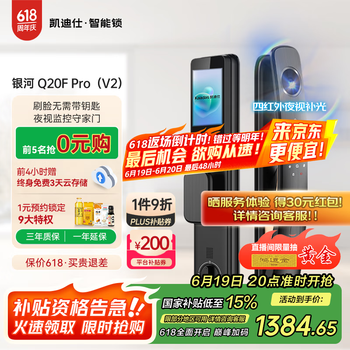 国家补贴：凯迪仕 智能锁 全自动智能门锁