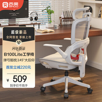 西昊 B100Lite 人体工学电脑椅 黑色