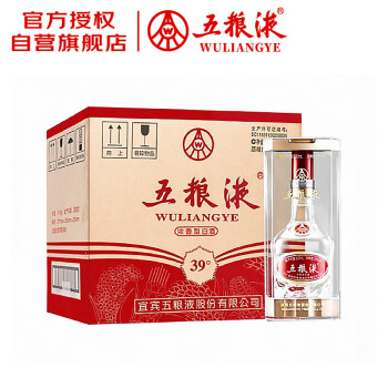 五粮液 WULIANGYE 39%vol 浓香型白酒 500ml*6瓶 整箱装
