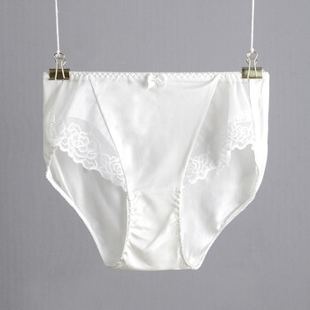 秋季桑蚕丝内衣女士真丝舒适休闲三角裤纯色丝绸性感内裤夏 k423白色