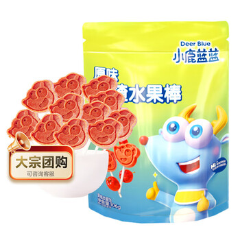 小鹿蓝蓝_宝宝山楂棒 儿童零食宝宝零食山楂棒棒糖新鲜果干制作 106g