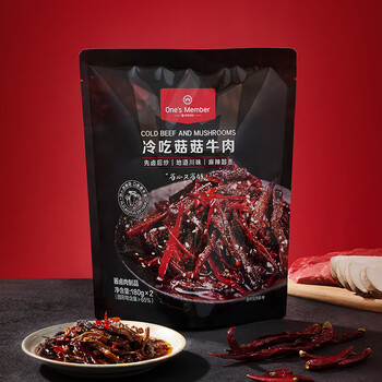 1号会员店冷吃菇菇牛肉180g*2