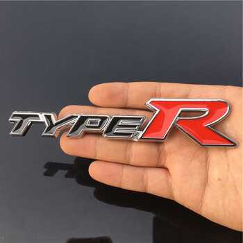 思域雅阁缤智思铂睿锋范冠道改装金属车typer黑红金属贴标本田车标