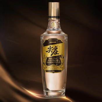 尖庄 高光口粮酒 浓香型白酒 纯粮酒 52度 500mL 1瓶 光瓶口粮酒