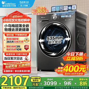 小天鹅 小乌梅系列 TG100RVIC 滚筒洗衣机 10kg