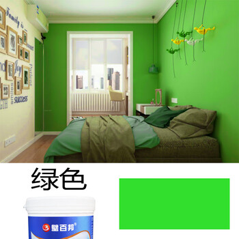 白色乳胶漆内墙涂料净味环保防霉粉刷墙面无甲醛补墙翻新油漆 绿色 4l