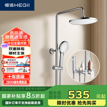 国家补贴：恒洁 淋浴花洒套装 铜合金主体 HMF950-333B
