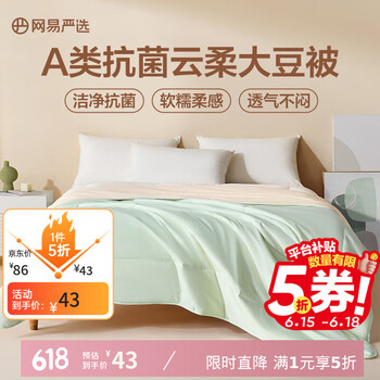 网易严选 云感深睡大豆被 10%大豆纤维空调被 夏凉被 860g 150*200cm