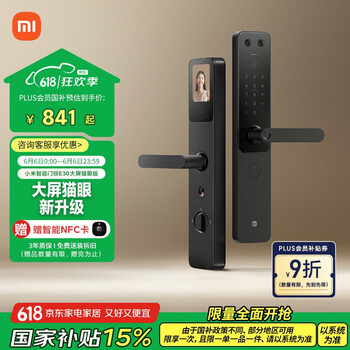 小米 Xiaomi XMZNMST11LK 智能门锁 E30 大屏猫眼版
