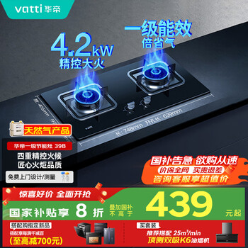 国家补贴：华帝 JZT-i10039B 嵌入式燃气灶 天然气