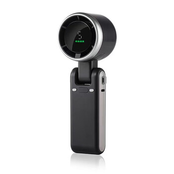 槿目户外手持涡轮高速静音小风扇 数显|静音【深空黑】 3600mAh