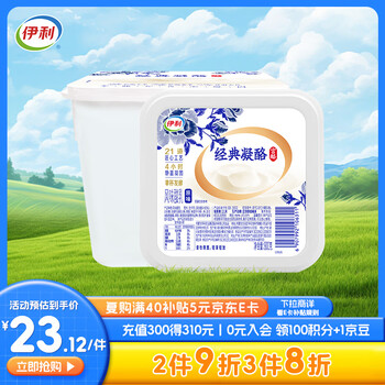 伊利 经典凝酪 风味酸乳 原味 800g（买一赠一）