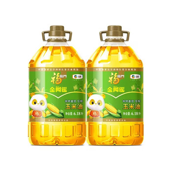 福临门 非转基因压榨玉米油6.18L*2