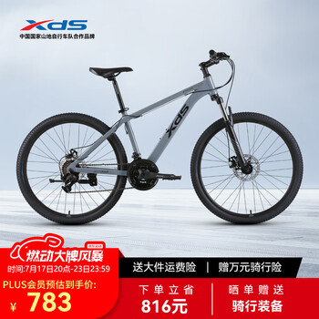 喜德盛(xds)山地自行车旭日310铝合金车架21速入门通勤成人单车 石岩灰15.5