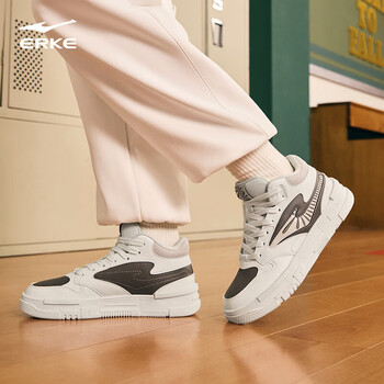 鸿星尔克情侣板鞋女秋季新款软底增高时尚潮流撞色百搭休闲女鞋|木兰2