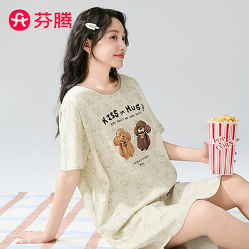 芬腾 新款薄款纯棉睡裙 女