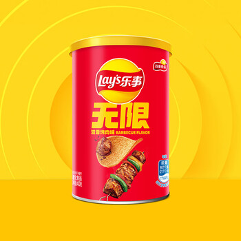 乐事（Lay's） 经典/大波浪/奇多系薯片 玉米棒40g/50g 单袋装办公室休闲零食 无限嗞嗞烤肉味---罐装40克