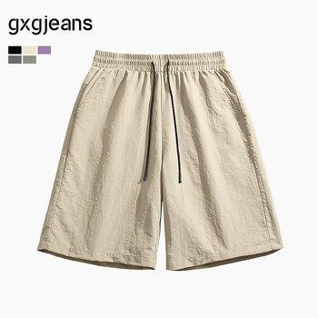 gxg.jeans男装 多色休闲宽松直筒短裤 25年夏新品 卡其色 预售7月25日发货 M (170) -30码