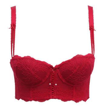 【新品】歌瑞尔时尚1/2半杯红色内衣性感小胸聚拢本命年女士文胸1800