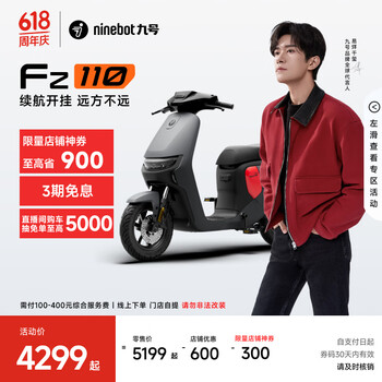 九号 电动Fz 110电动自行车9号智能锂电 到门店选颜色