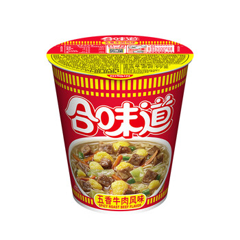 合味道方便食品方便零食 合味道五香牛肉方便面77g