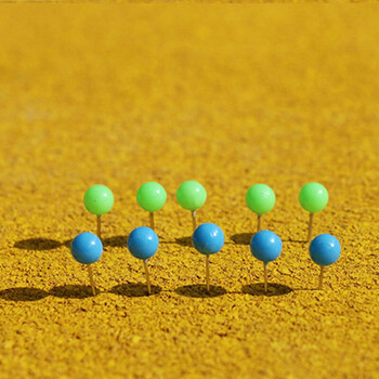 地图标记按钉 创意图钉画彩色工字钉圆形球钉软木钉大头钉创意 120个