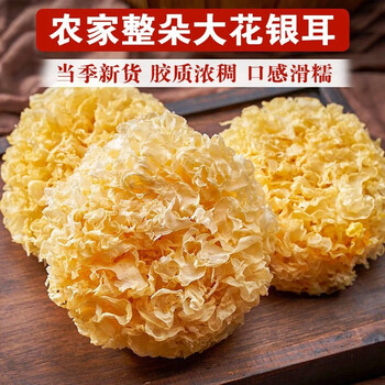 当季新货古田大花银耳干货特产无硫好出胶大朵银耳凉拌煲汤糯雪耳 大花银耳250g