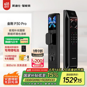 国家补贴：凯迪仕 P30 Pro 远程视频密码锁