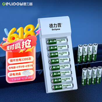 德力普 充电电池 5号7号电池 16节装电池