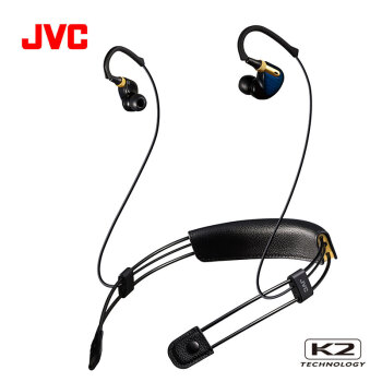 杰伟世（JVC）XE-M10BT 颈挂式蓝牙耳机 音乐教学耳挂式耳机 主动降噪HIFI耳机 爵士蓝