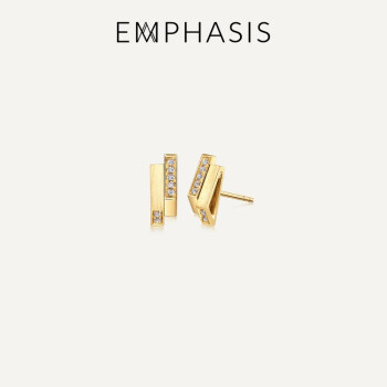 EMPHASIS艾斐诗M「冠」系列18K黄色黄金钻石耳钉93433E预订