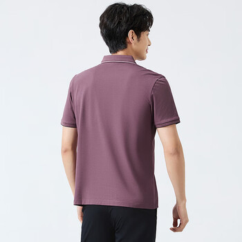 柒牌 短袖POLO衫男夏季新款翻领上衣 灰紫 L