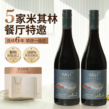 冰川酒庄 黑皮诺干红葡萄酒 750ml 双支礼盒装